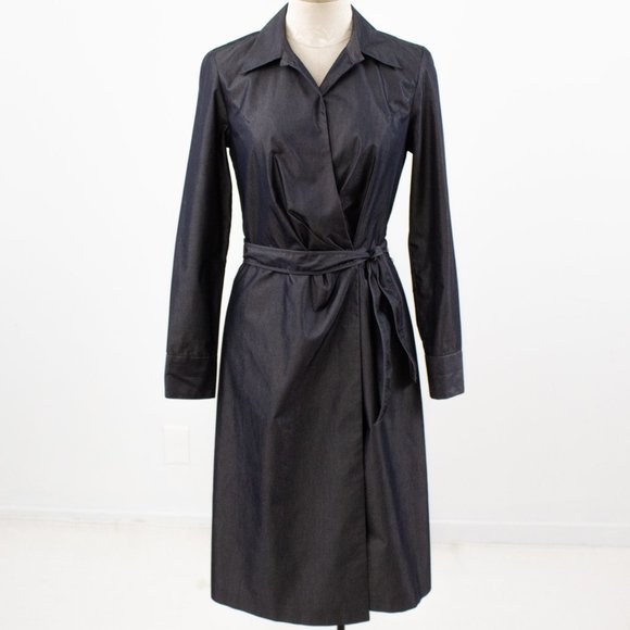 Banana Republic 6 Italian Chambray Midi Wrap Dress - Picture 10 of 10